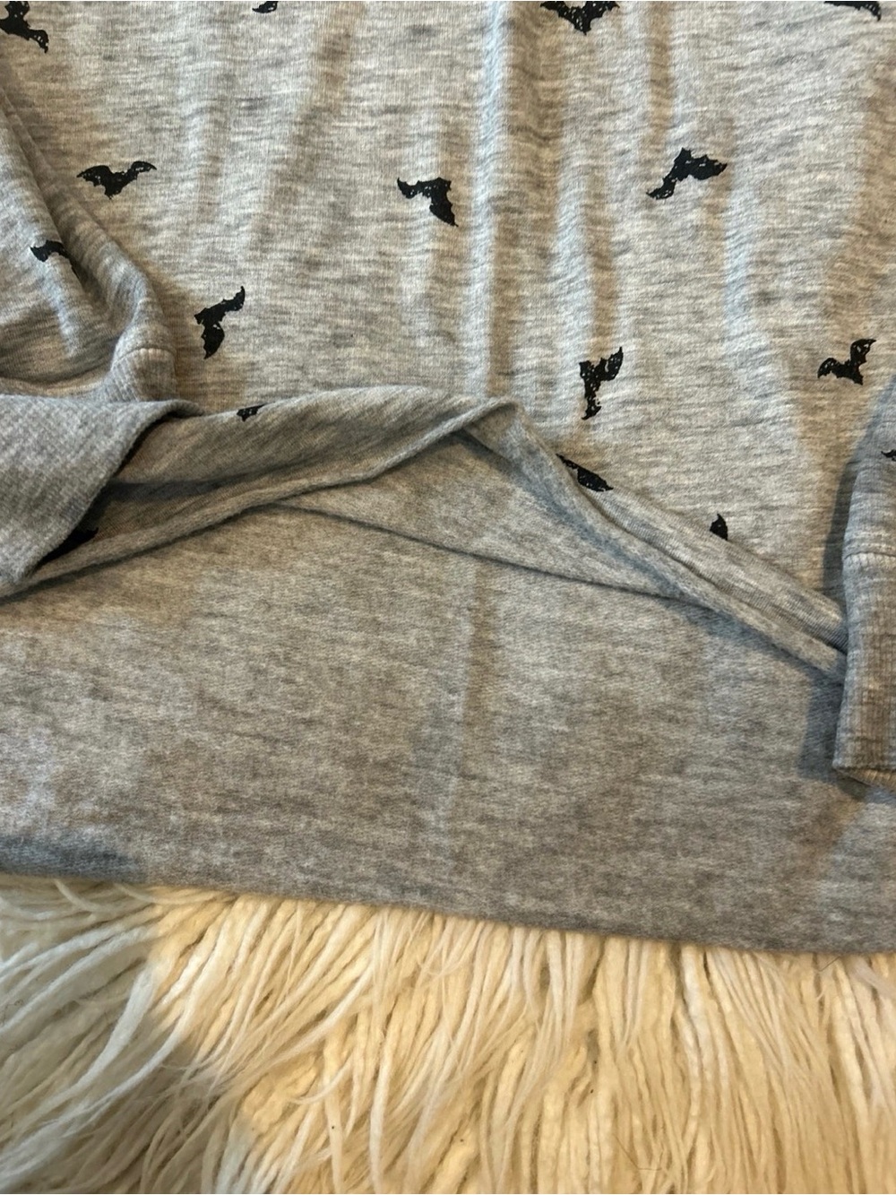C&C California Light Gray Printed Long Sleeve Tee - Picture 5 of 5
